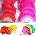 Estone Hand Made Colorful Belly Dance Dancing Silk Bamboo Long Fans Veils 4 Colors (Colorful)