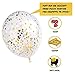 TrueGold Gold Glitter Balloons Silver Confetti Balloons 20 Pack | Curling Ribbon Rolls & Flower Clips | Balloons with Confetti Foil Dot Mylar | for Unicorn Birthday Party Wedding