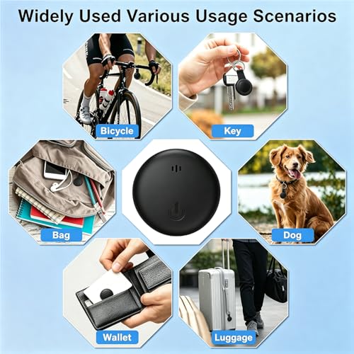 GPS Tracker Car, Magnetic GPS Tracker without Subscription for Android and iOS, 365 Days Battery Life, IP67 Waterproof, Global Tracking Hidden Tracker for Cars/Bikes/Motorcycles, Real Time Tracking