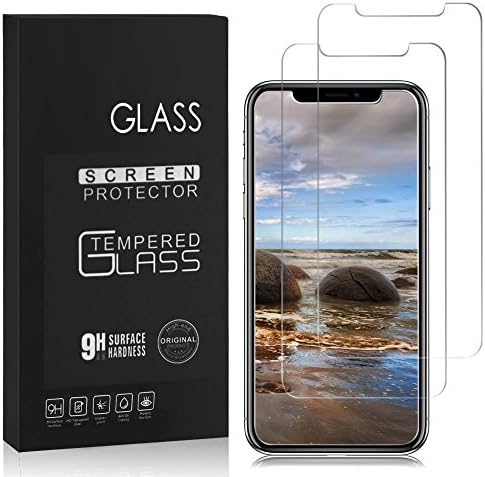 iPhone X Screen Protector, Basse 2 Pack HD Hard Tempered Glass Ultra Clear Shatter Proof Screen Protector for Apple iPhone X/iPhone 10 (2017)
