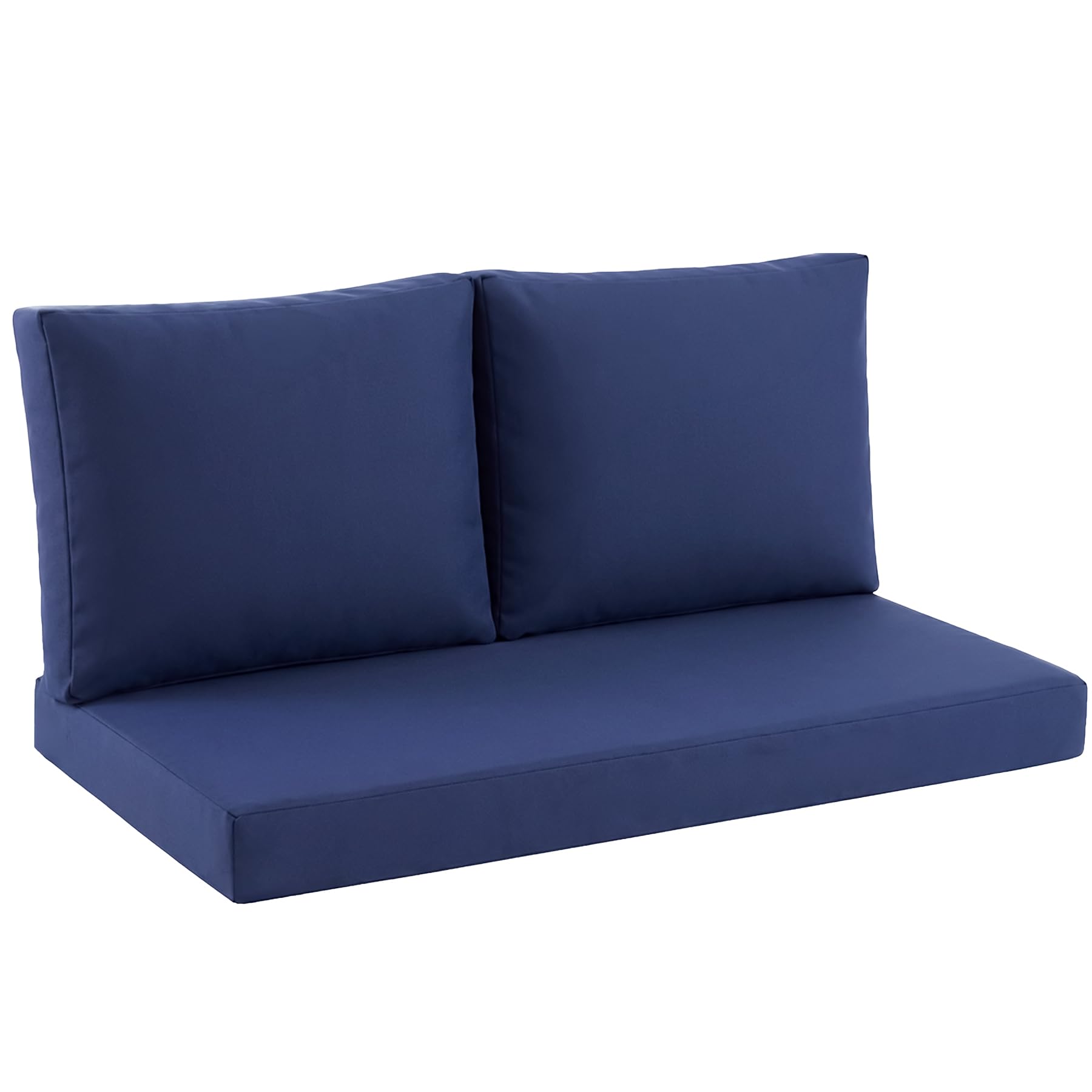 Photo 1 of Zonamat Outdoor Loveseat Cushion Set, 46" x 26" Loveseat Cushions for Outdoor Furniture, Waterproof & Fade-Resistant Patio Furniture Cushions, Deep Seat Cushion for Bench, Swing and Couch, Navy Blue