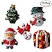 ROSENICE Christmas Decoration Ornaments Snowman Santa Claus Candy Cane Christmas Tree Resin Miniature Pack of 15