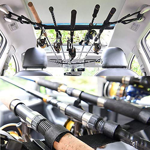 Zite Fishing Auto-Gurte für Angelruten - 2 Stück Set Angelruten-Halter Ruten-Halter fürs Auto - Ruten-Bänder mit… – Bild 4