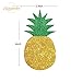 NICROLANDEE 8 Pcs Tropical Glitter Gold Pineapples Bunting Banner Tropical Fruit Garland & 10 Pcs Green Tassel Garland for Luau Wedding Birthday Summer Hawaii Party Decorations
