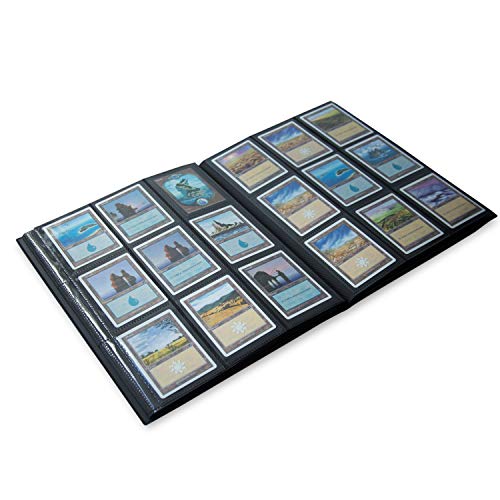 Card Guardian - 9 Pocket Black Trading Card Album 360 Side Loading Pocket Binder for Trading Card Games TCG