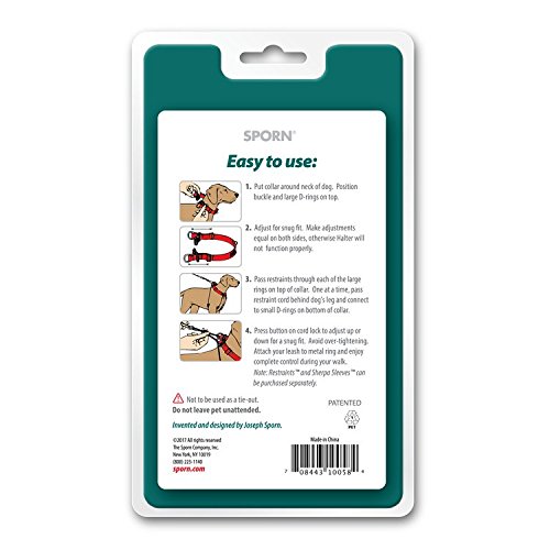Dog Halter - Non-Pull No-Choke Humane Pet Training Halter Harness, Easy Step-in Vest Collar Halter for Control, Detachable Restraints & Sherpa Sleeves, Patented Dog Pull Control Technology by Sporn