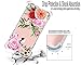 LUOLNH Slim Shockproof Clear Floral Pattern Soft Flexible TPU Back Cover Case Compatible with iPhone 5 5s SE-China Rose