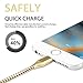 Firodo Lightning Cable,3Pack 3FT 6FT 10FT Nylon Braided Cord Metal Shell iPhone Cable Certified to USB Charging Charger for iPhone 7/7 Plus/6/6 Plus/6S/6S Plus,SE/5S/5,iPad,iPod Nano 7 (Gold Black)