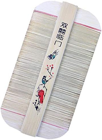 MElnN 2pcs Double Sided Bamboo Combs, Grate Handicrafts Comb Fine-tooth Head Lice Nit Combs for Grooming Hair Removes Lice Fleas Eggs