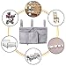 Aiduy Bedside Caddy, Hanging Storage Bag Holder Beside Organizer with 8 Pockets for Bunk Dorm Rooms and Hospital Bed Rails, Grey