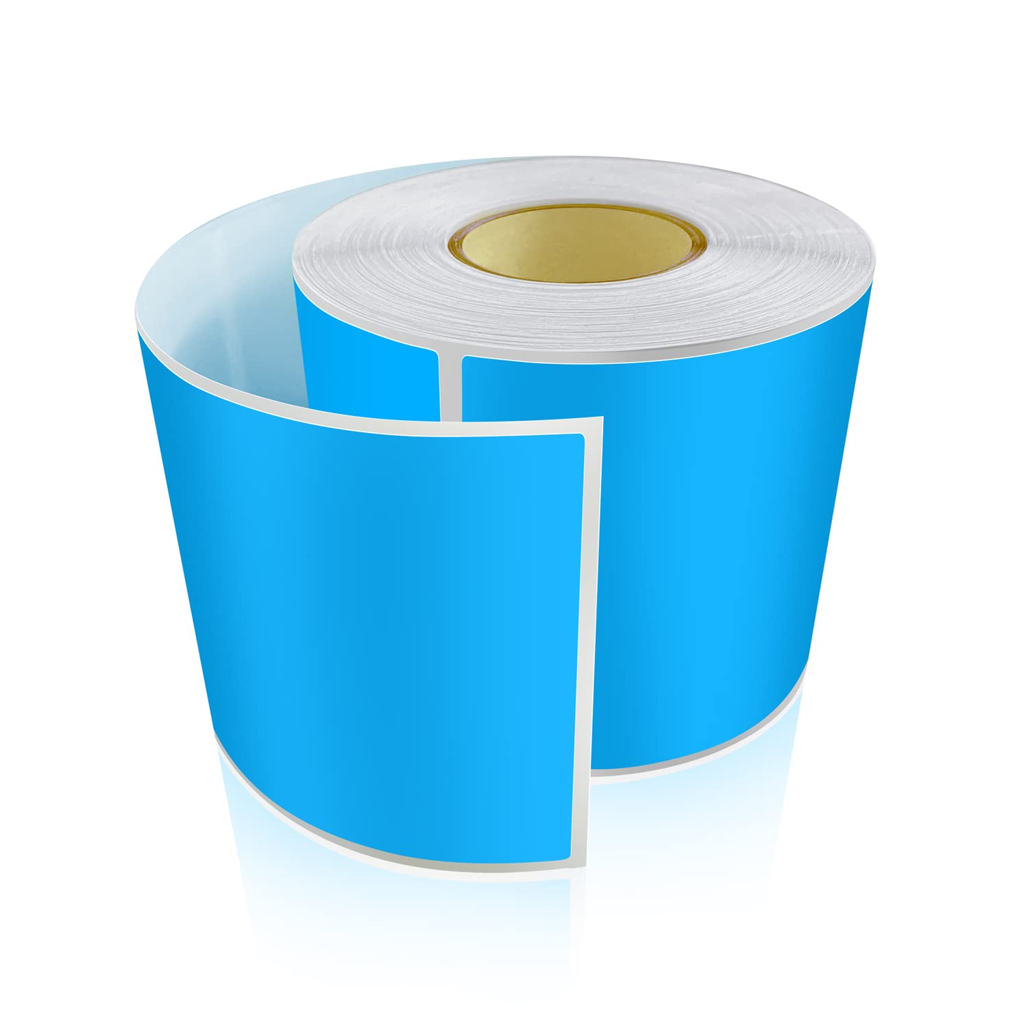 Rectangular Stickers 12.7 x 7.6 cm Colour Code Labels Vinyl Floor Sticker Waterproof Removable Roll of 200 Fluorescent Blue