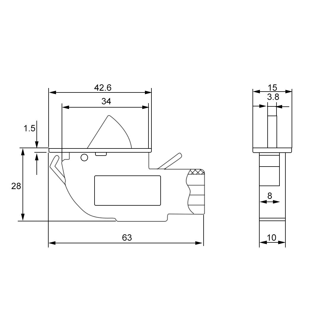 uxcell Interruptor de luz para puerta de refrigerador LTK-1 ...