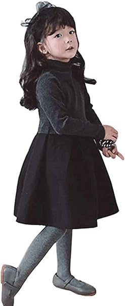 Amazon 女の子 ワンピース 子供ドレス Aライン キッズ 長袖 フレア