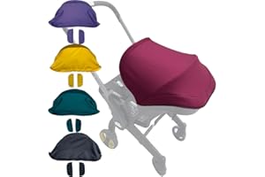 Feliliber Stroller Replacement Accessories Canopy, Colorful Sun Shade Compatible with Doona Car Seat & Strollers (Wine Red)