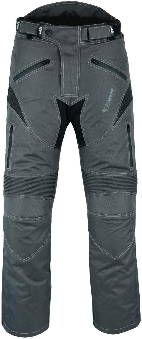 Moto, accessori e componenti , Grigio JET Pantaloni moto uomo con protezioni impermiabile Dynamo