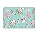 Uphome Pink Rose Bathroom Rug, Flannel Microfiber Shower Accent mat Non-Slip Soft Bath Rug Absorbent Bathroom Kitchen Floor Mat Carpet (16 x 24 Inch)