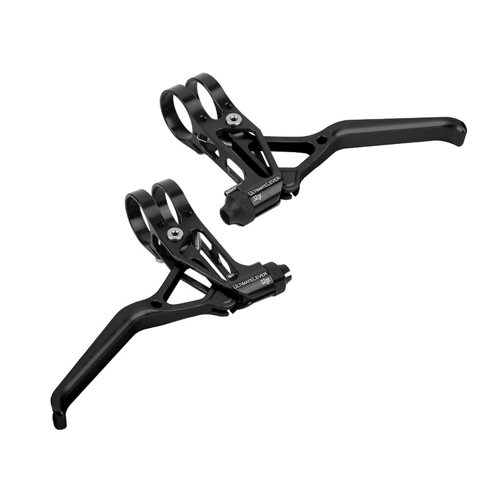 Bike Brake Lever, 1 Pair Universal Bike Cycling Brake Level Handles Aluminum Alloy Adjustable Bicycle Brake Handle Clutch Levers for Most Bicycles 4.53x3.74inch (Black)