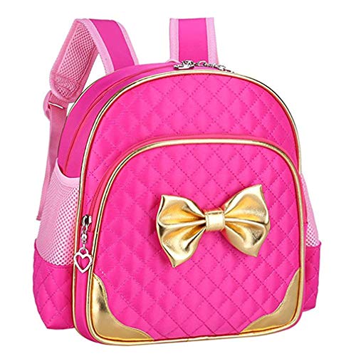 Cute Durable Toddler Backpack for Preschool Kindergarten Little Girl Kids (Cute Backpack for Toddler(2-5 year) Girls, Gold-Rose)