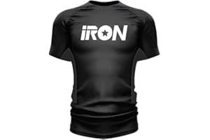 IRON JIU JITSU BJJ Rash Guard Ranked for BJJ, Jiu Jitsu, Grappling, and No Gi