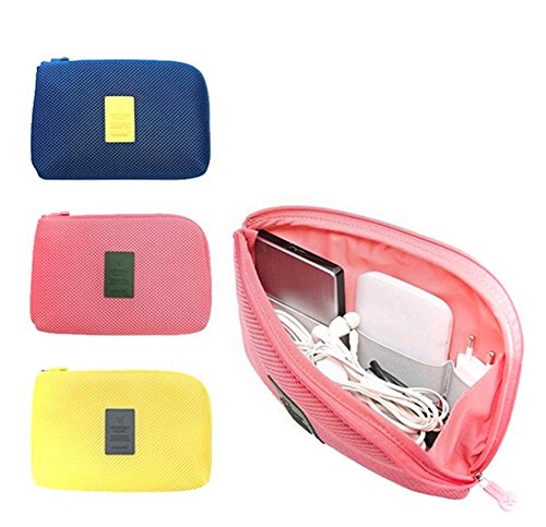 Organizer System Kit Case Portable Storage Bag Digital Gadget Devices USB Cable Earphone Pen Travel Cosmetic Insert S Blue