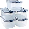 Amazon.com: Rubbermaid Roughneck Clear 50 Qt/12 Gal Storage Containers ...