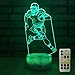 FlyonSea Football lamp,Rugby Ball Bedside Lamp 7 Colors Change + Remote Control with Timer Kids Night Light Optical Illusion Lamps for Kids Lamp As a Gift Ideas for Boys or Kids
