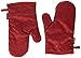 Aicok Oven Gloves Non-Slip Kitchen Oven Mitts Heat Resistant Cooking Gloves for Cooking, Baking, Barbecue Potholder, Red, 1 Pair