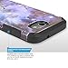 TJS Case for Samsung Galaxy J7 - Tempered Glass Screen Protector, Dual Layer Hybrid Shockproof Armor Cover (Stardust)