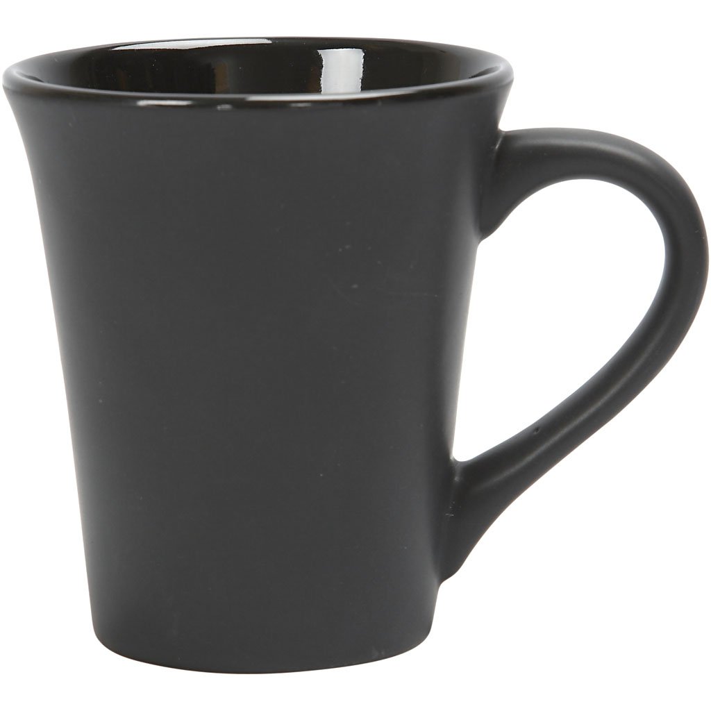 Mug, H: 10 cm, D: 5,9-8,7 cm, black, 1pc