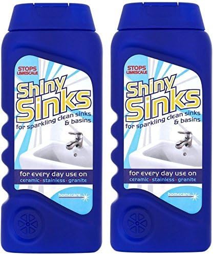 3 x Homecare Shiny Sinks Cream Cleaner For Ceramic Stainless Steel Granite 290ml, Blue, 290 ml (Pack of 3)