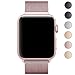Walcase Apple Watch Band, Fully Magnetic Closure Clasp Mesh Loop Milanese Stainless Steel iWatch Band for Apple Watch Series 3/2/1 Sport and Edition - 38mm Rose Gold