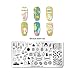 NICOLE DIARY Nail Stamping Plates Rectangle Spring Theme Animal Rabbit Nail Stamp Image Plate 042