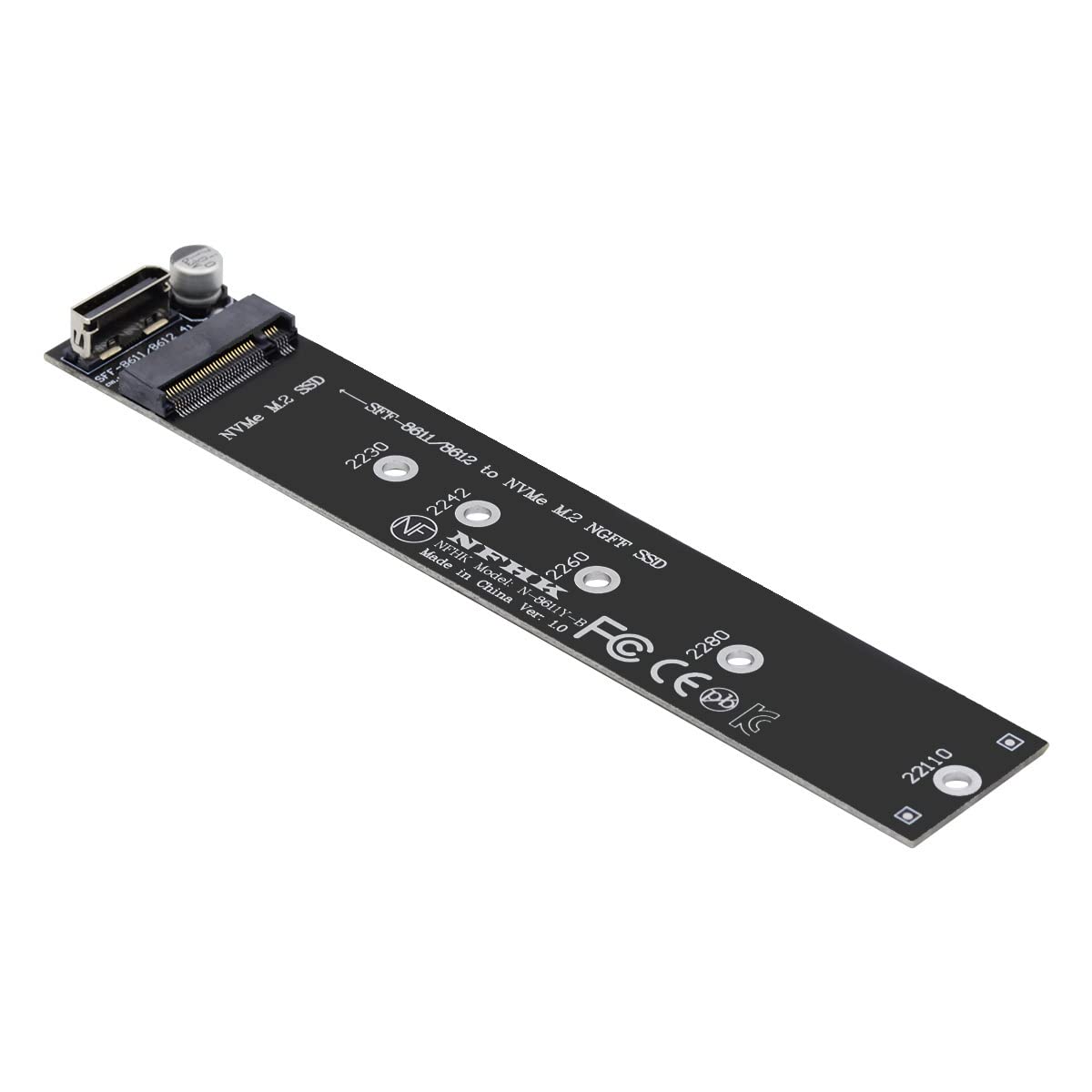 Cablecc Oculink SFF-8612 SFF-8611 to M.2 Kit NGFF M-Key to NVME PCIe SSD 2280 22110mm Adapter for Mainboard