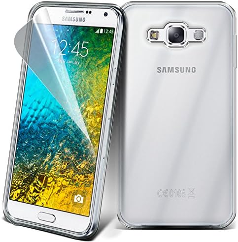 ONX3® Samsung Galaxy E7 Case Custom Made Crystal TPU Clear Gel Case Skin Cover With LCD Screen Protector Guard, Polishing Cloth…