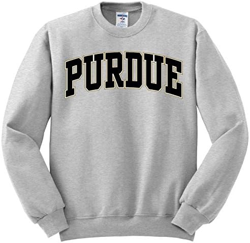 Purdue University Oxford Grey Sweatshirt with Purdue Arch