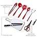 Q QUDOS Silicon Camping Cooking Set - 14 Pcs Camping Utensil Set with Portable Waterproof Polyester Case - Heat Resistant Camping Cooking Utensils for Traveling, Picnic & Camp Stuff