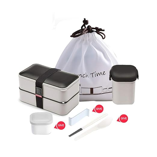 Bxwch Fiambrera La Fiambrera de 2 Niveles Horno de ...