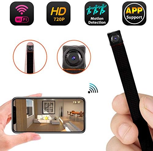 Mini WiFi Camera 720P Wireless Hidden Camera Small Nanny Cam with Motion Detection Home Security Recording Remote View Indoor Outdoor Using