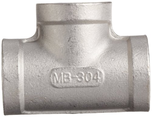Stainless Steel 304 Cast Pipe Fitting, Tee, Class 150, 1/2" NPT Female - Thumbnail 2