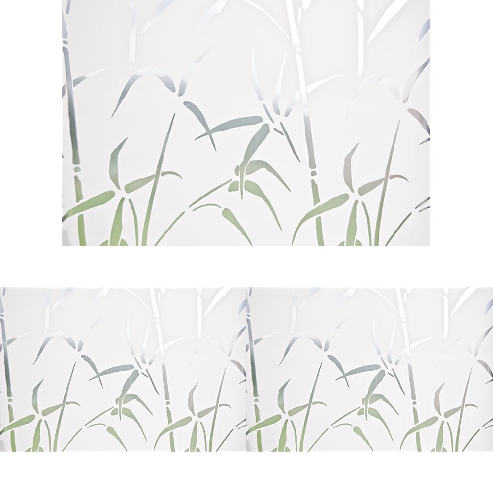 DC Fix Brewster Home Fashions 99428 Bamboo Door Privacy Film, Tranparent, 35.25x78.74 Inch - Door (Pack of 3) Image