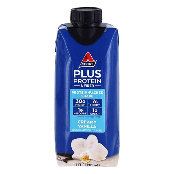 ATKINS – RTD PLUS PROTEIN & FIBER SHAKES CREAMY VANILLA 4 PACK 182968