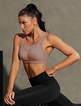 WingsLove Women's High Impact Sports Bra Full Coverage Wirefree Run view 3