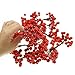 Bilipala Artificial Red Berries Stamens Decor for DIY Garland and Holiday Ornaments, 200 Stems, 400 Counts