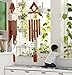 Wind Chimes,Wooden Melody Bamboo Wind Bell, Large Brown Bamboo Amazing Grace Wind Chimes for Garden Outdoor Indoor Home Front Door Decor with Beautiful Sound