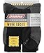 Dickies Genuine Mens 5-Pair Crew Work Socks, 5 Pair Black W/ Grey, 10-13 Sock/6-12 Shoe