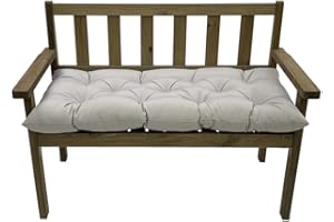 BOOMSHY Shapeazy Outdoor/Indoor Waterproof Bench Cushion,Non-Slip Bench Pads with Ties Swing Chair Tatami Cushion,Bench Cushions for Patio Backyard Porch Garden Wicker Furniture (47.2*19.7inch, light grey)