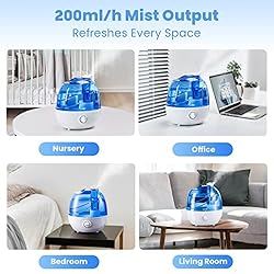 Cool Mist Humidifiers for Bedroom & Large Room