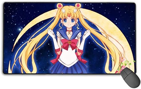 Sailor-a-Moon Cute Large Rubber Mouse Pad Rectangle Mousepad for Desktops, Computer, PC and Laptops for Office and Home