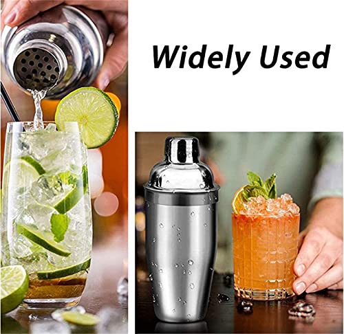 7Pcs Cocktail Shaker Set,Martini Shaker Kit,25oz Drink Shaker With Built ,2 Liquor Pourers,Hawthorne Strainer，A Stirring Spoon,Stainless Steel Double Measuring Jigger,Stainless Steel Bar Tools