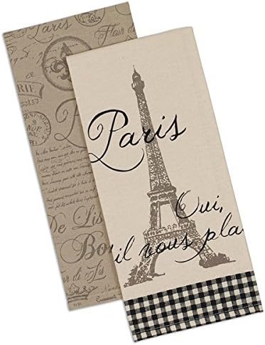 Amazon Com Dish Towels Set Of 2 Paris Eiffel Tower Fleur De